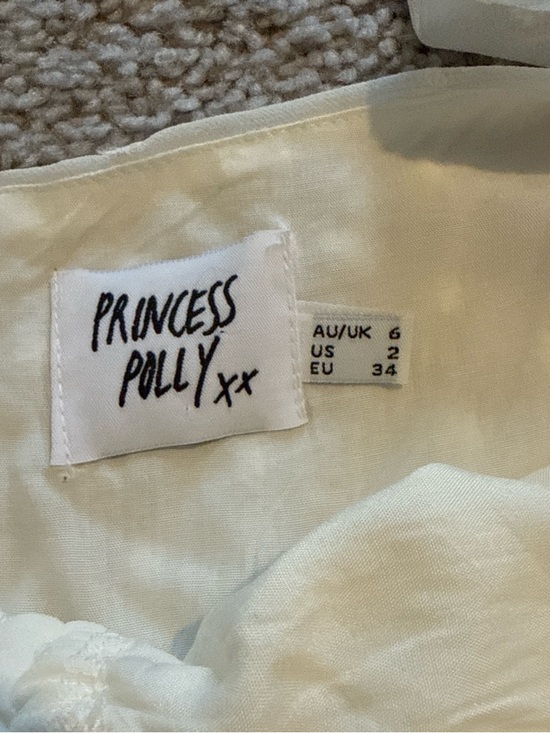 Princess Polly White Puff-Sleeve Swiss Dot Mini Dress - Picture 3 of 4